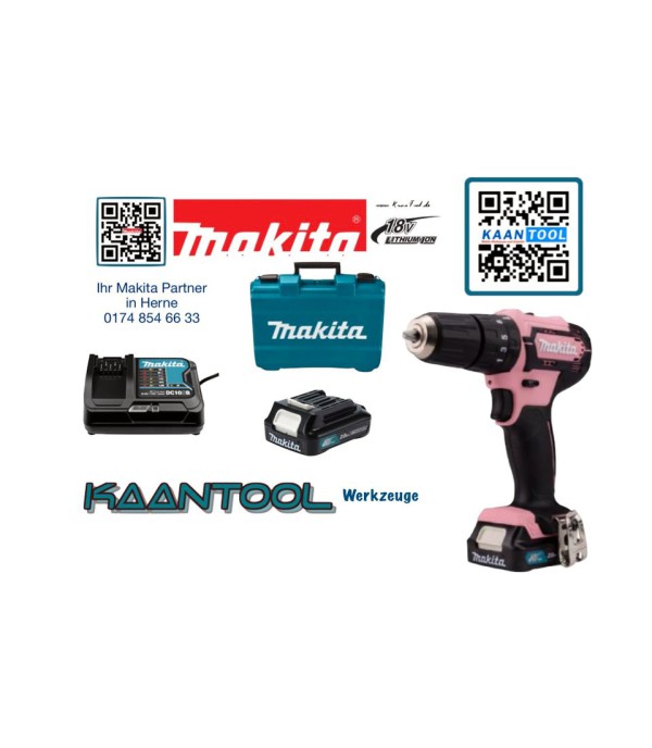 Makita 12V Akku Schlagbohrschrauber HP333DSAX/P + Akku + Ladegerät + Koffer