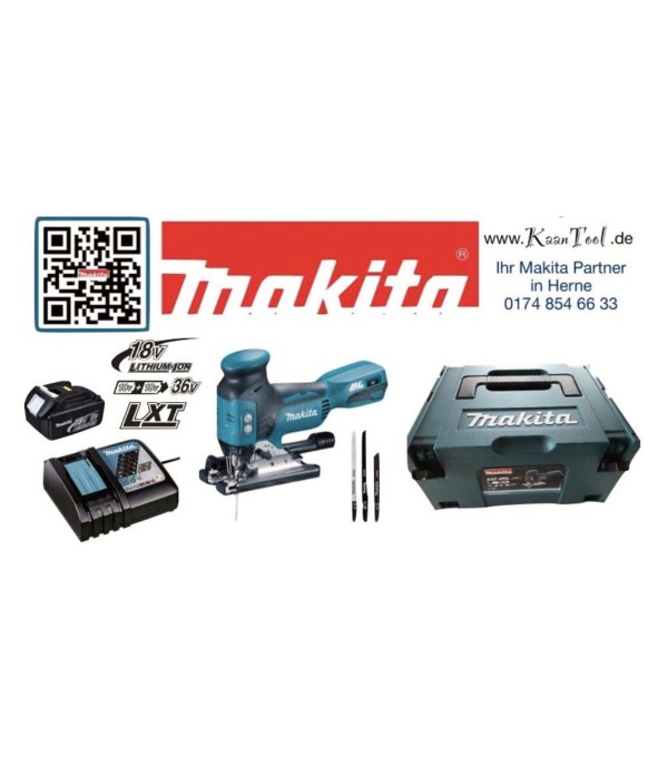 Makita Akku-Pendelhubstichsäge DJV181RT1J im Makpac Koffer 18V + Akku + Ladegerät